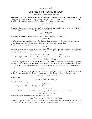 von Neumann density theorem