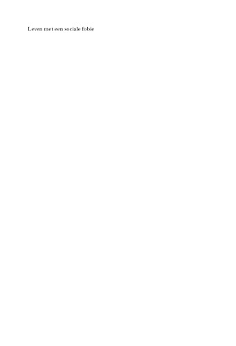 Leven met een sociale fobie