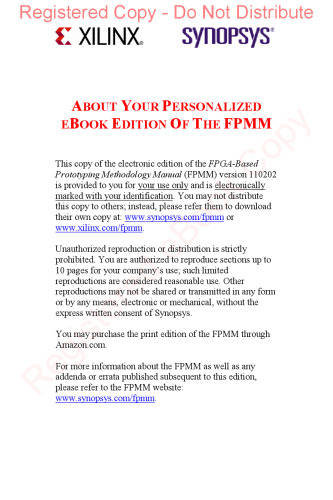 FPGA-Based Prototyping Methodology Manual: Best Practices in Design-For-Prototyping