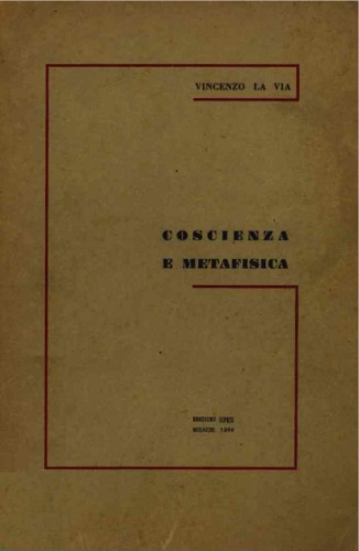 Coscienza e metafisica