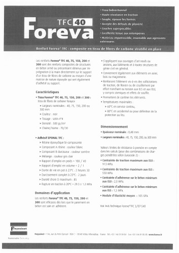 Fiche technique TFC