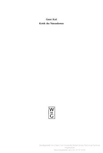 Kritik des Naturalismus