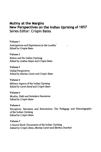 Mutiny at the Margins: New Perspectives on the Indian Uprising of 1857: Volume 3: Global Perspectives