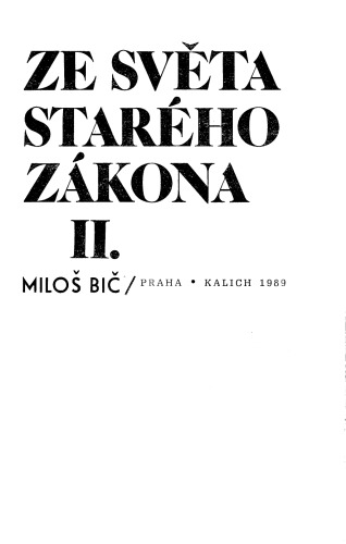 Ze světa Starého zákona