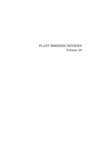 Plant Breeding Reviews, 39