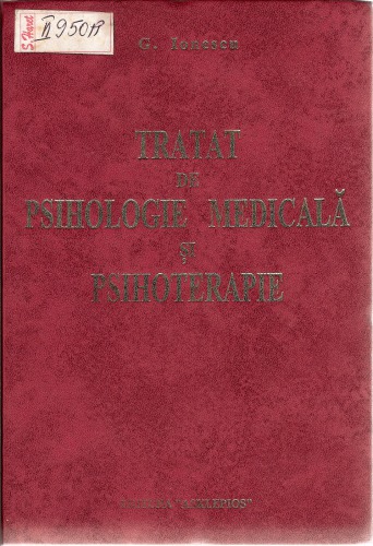 Tratat de psihologie medicala si psihoterapie