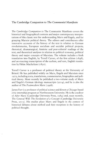 The Cambridge Companion to The Communist Manifesto