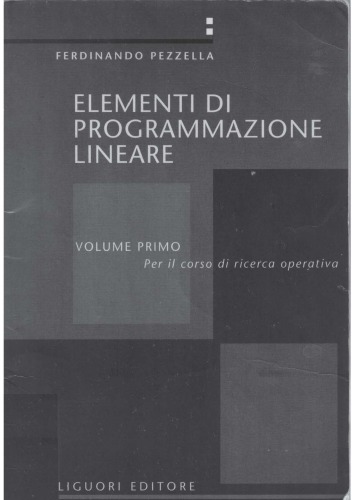 Elementi di programmazione lineare