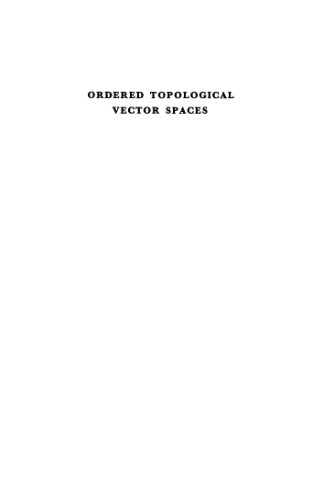 Ordered topological vector spaces