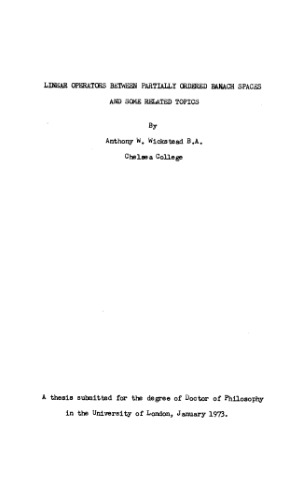 Linear operators between partially ordered Banach spaces and some related topics