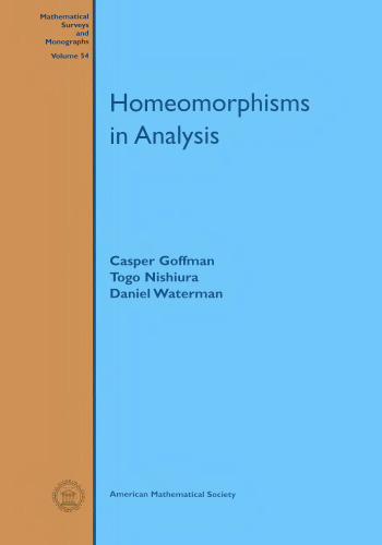 Homeomorphisms in analysis