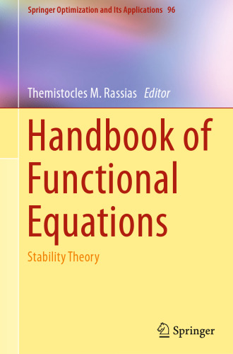 Handbook of functional equations. Stability theory