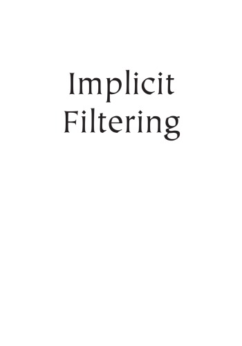 Implicit filtering