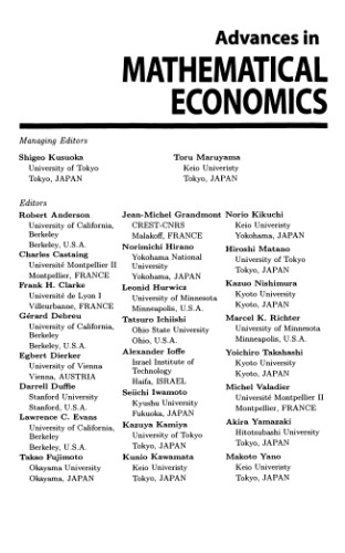 Advances in mathematical economics. Vol.03