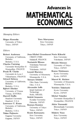 Advances in mathematical economics. Vol.05