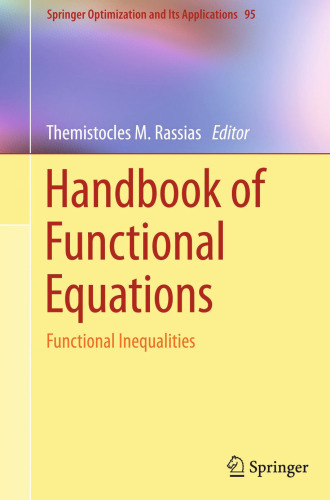 Handbook of functional equations. Functional inequalities