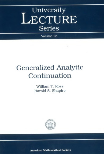 Generalized analytic continuation