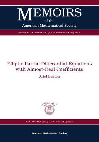 Elliptic partial differential equations with almost-real coefficients