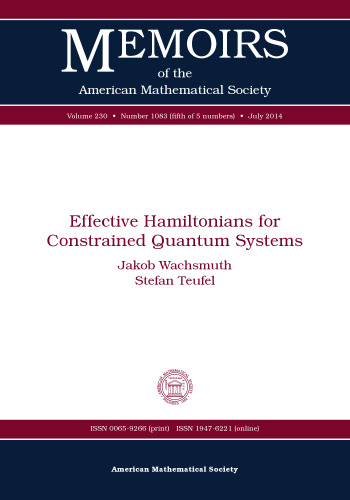 Effective Hamiltonians for constrained quantum systems