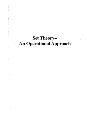 Set Theory-An Operational Approach