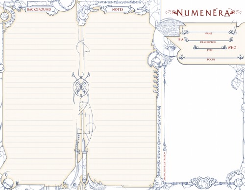 Numenera: Character Sheets