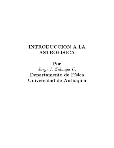 Introducción a la astrofísica