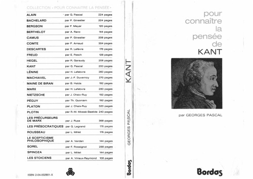 Pour connaitre la pensee de Kant