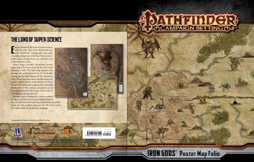 Pathfinder Campaign Setting: Iron Gods Poster Map Folio Cover