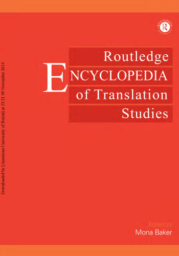 Routledge encyclopedia of translation studies