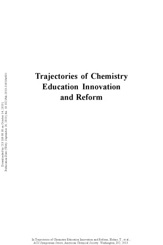 Trajectories of chemistry education innovation and reform