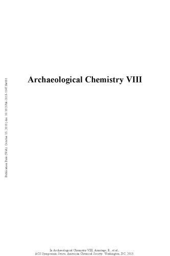 Archaeological chemistry VIII