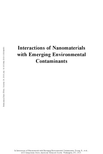 Interactions of nanomaterials with emerging environmental contaminants