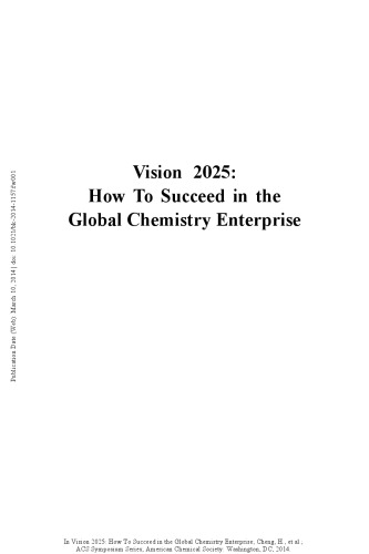 Vision 2025 : how to succeed in the global chemistry enterprise