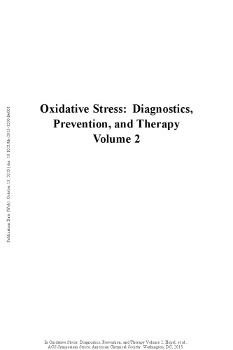 Oxidative stress : diagnostics, prevention, and therapy vol 2