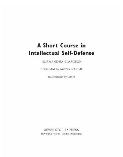 A Short Course in Intellectual Self Defense