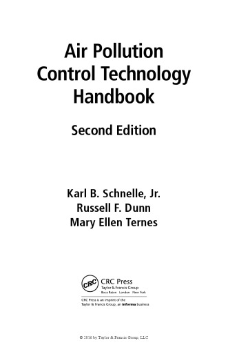 Air pollution control technology handbook