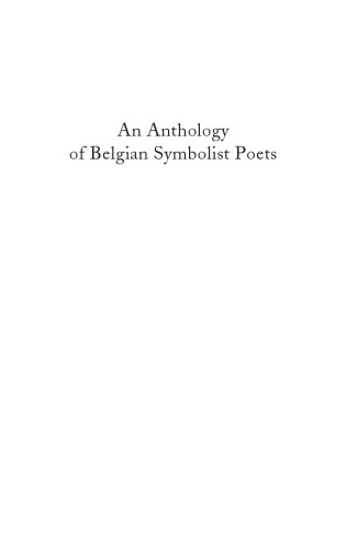 An anthology of Belgian symbolist poets