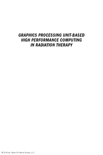 Graphics processing unit-based high performance computing in radiation therapy
