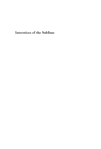Interstices of the sublime : theology and psychoanalytic theory