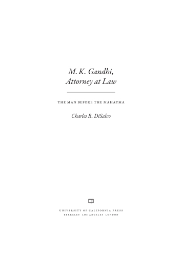M.K. Gandhi, attorney at law : the man before the Mahatma