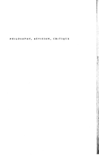 Philosophy, revision, critique : rereading practices in Heidegger, Nietzsche, and Emerson