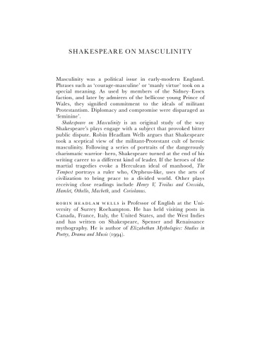 Shakespeare on masculinity