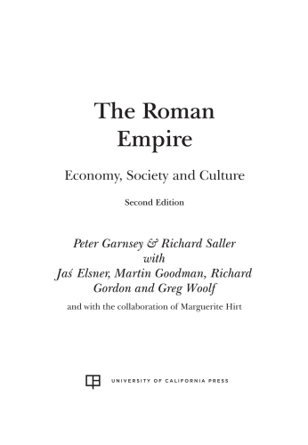 The Roman empire : economy, society and culture