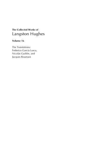 The Translations: Federico Garcia Lorca, Nicolas Guillen, and Jacques Roumain