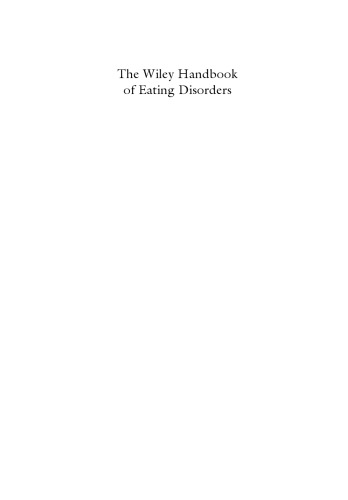 The Wiley handbook of eating disorders