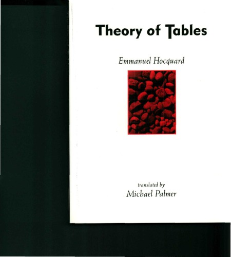 Theory of tables