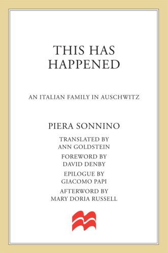 This has happened : an Italian family in Auschwitz