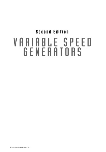 Variable speed generators