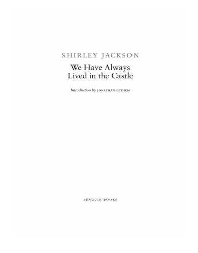 We have always lived in the castle