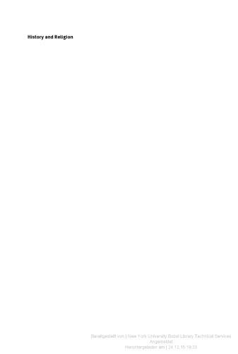 History and Religion. Narrating a Religious Past